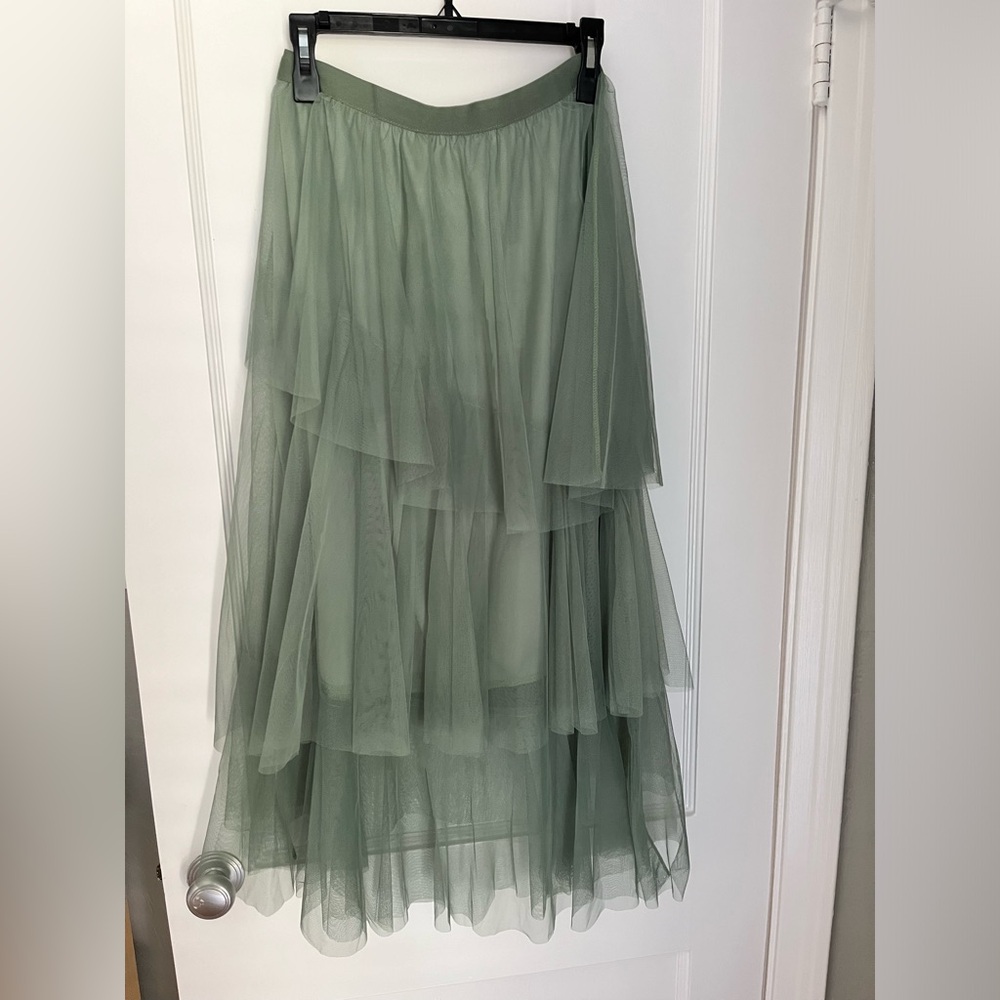 Sage green skirt